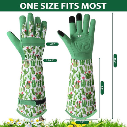Trifabricy Gardening Gloves for Women - Long Garden Gloves with Grip Breathable, Thorn-Proof Puncture-Resistant Work Gloves
