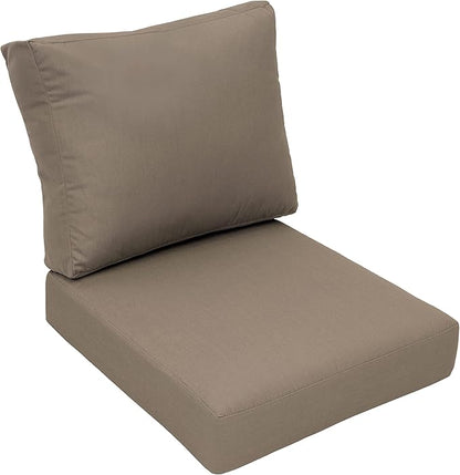 Eddie Bauer Home Deep Seating Outdoor Lounge Cushion, Knife Edge, 24" X 26" X 5", Canvas Taupe