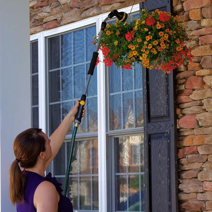 Melnor 65145AMZ RelaxGrip 8-Pattern Pivoting-Head QuickConnects Extension Wand, Black/Yellow