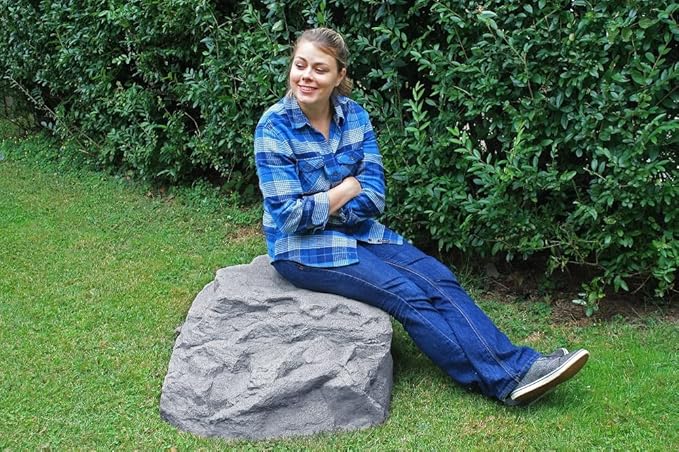 Emsco Group 2271 Landscape Rock – Low Profile Boulder – Lighwieght, Granite