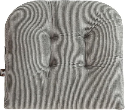Outdoor Patio Cushion, Rocking Chair Cushion, Tufted Pads, Set of Upper and Lower with Ties Pack of 2 (2 Sets) - Back 20"×17", Seat 17"×17" (Grey)