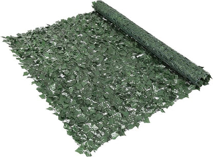 VEVOR Artificial Ivy Privacy Fence Screen, 96 x 72 in Faux Ivy Vine Leaf Hedges Fence, Greenery Privacy Fence with Strengthened Joint, Green Wall Decoration for Outdoor Garden, Yard, Balcony