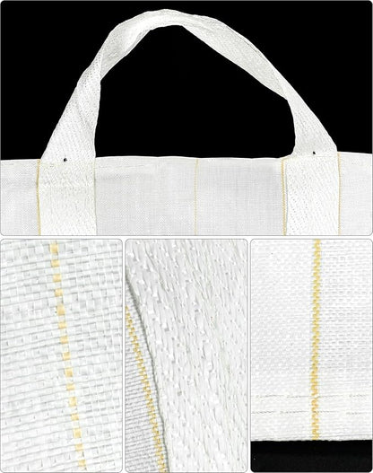 QWORK FIBC Bulk Bag, 4 Pack Sandbags 1 Ton Industrial Grade Bag Holds 2200 LBS, Woven Polypropylene Bags 35" x 35" x 43"