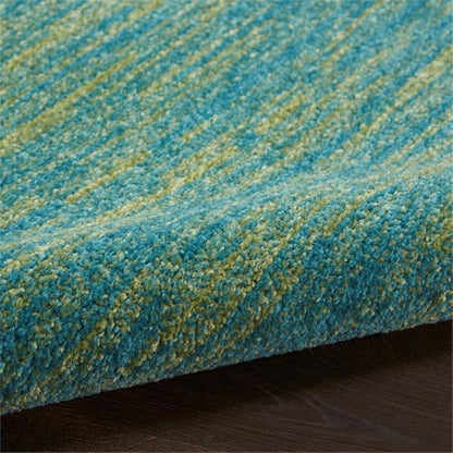 Nourison Home Essentials Blue Green 2'2" x 16' Area Rug Easy Clean, Non Shedding, Bed Room, Living Room, Dining Room, Kitchen (16' Runner)