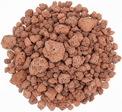 Mr. Fireglass Natural Lava Rock, 0.4"-0.8" Small Volcanic Lava Rock for Indoor & Outdoor Fire Pits, Fireplaces, Fire Bowls & Fire Table, Decorative Garden Landscaping, Potted Plants -10 Pounds, Red