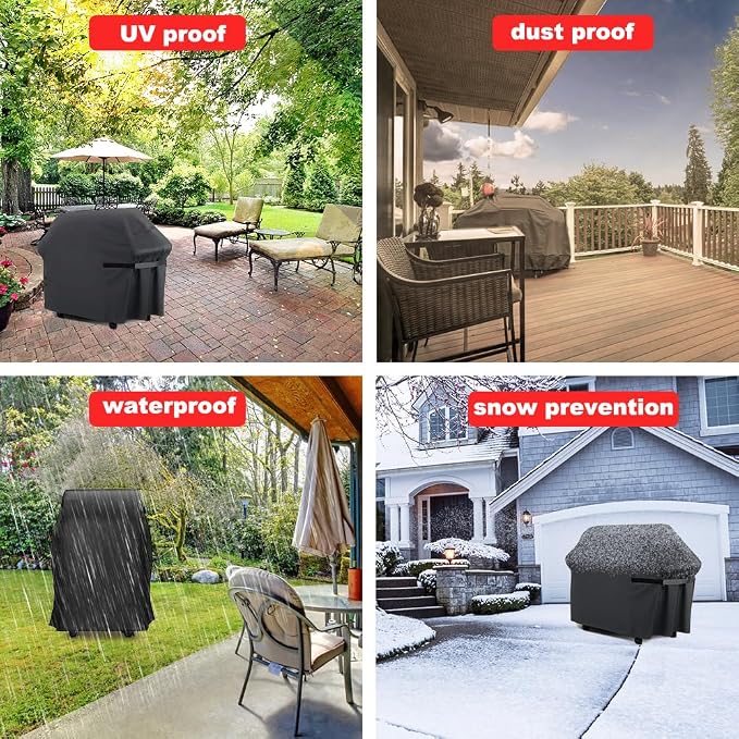 Grill Cover, 40-Inch BBQ Grill Cover Heavy Duty Waterproof UV Resistant Tear Resistant for Outdoor Grill, Fit for Nexgrill Brinkmann Weber Char-Broil