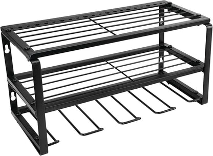 Performance Tool W7701 Power Tool Organizer Wall Mount - Hand Tool Storage Racks, Utility Racks, Drill Holder & More - 3 Tier Sturdy Iron 16" Cordless Tool Organizers