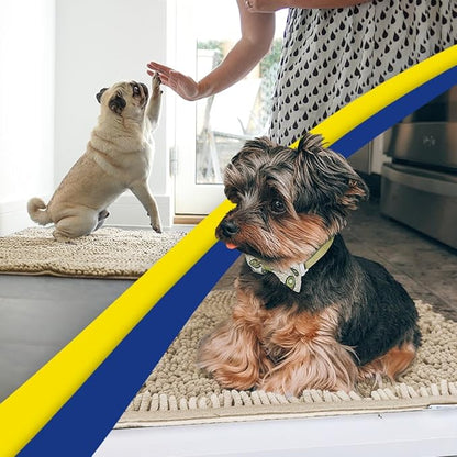 Muddy Mat® | Super Water Absorbent Door Mat Indoor, Microfiber Quick Dry Chenille Entryway Rug, Slip Resistant Front Door Mat, Indoor Mats for Entryway, Machine Washable Pet Rug, Beige XXXL 72"X48"