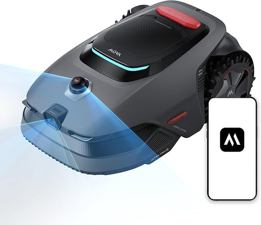 MOVA LiDAX Ultra 2000 Robot Lawn Mower with 4G for 0.5 Acre, No Wire No RTK+360° 3D LiDAR+AI Vision Auto Mapping, Zero-Edge Cutting, Cut Height 1.2"-3.9", 45% Slope, 150 Mowing Zones, Anti-Theft