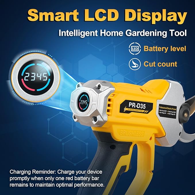Brushless Electric Pruning Shears Compatible with DEWALT 20V MAX Battery, Professional Cordless Pruner for Tree & Garden Maintenance, 35mm One-Cut Capacity, SK5 Blades, Tool Only