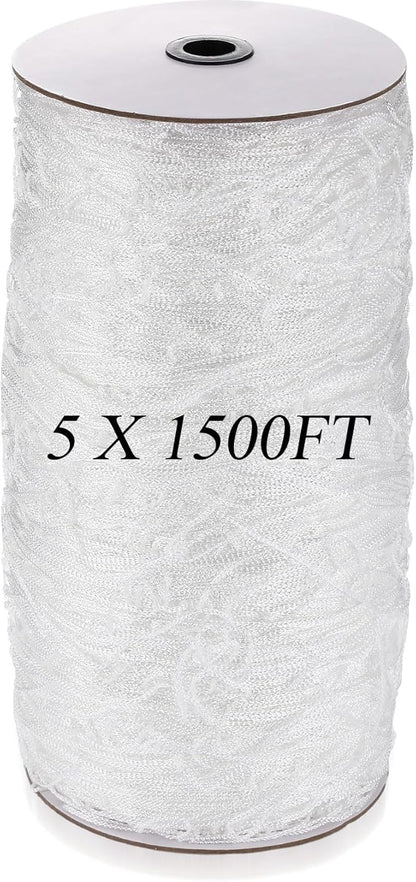 Berlune 5 x 1500 ft Trellis Netting Roll Soft Mesh Nylon Heavy Duty Garden Trellis Netting Bulk for Climbing Plants, Grape Racks, Growing Support Bean, Pea, Tomatoes