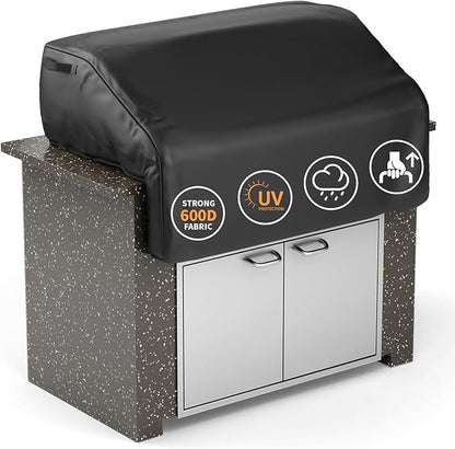 Grisun 45 Inch Built-in Grill Cover for Bull Built in Gas Grills 42-45 inch, Grill Cover for Outdoor Grill, Bull Outdoor Kitchen & Grill Head Cover, Heavy Duty Waterproof BBQ Grill Cover with Handle