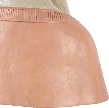 Deco 79 Resin Woman Indoor Outdoor Planter Bust Large Planter Pot with Succulent Crown and Orange Top, Planter 10" x 8" x 17", Beige