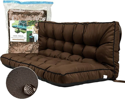 Replacement Cushions for Swing, Swing Cushions 3 Seater Replacement, Waterproof Thicken Washable Pad Cushion for Outdoor Indoor Furniture Swing Patio (Curry, 40x63 inch)