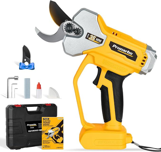 Brushless Electric Pruning Shears Compatible with DEWALT 20V MAX Battery, Professional Cordless Pruner for Tree & Garden Maintenance, 35mm One-Cut Capacity, SK5 Blades, Tool Only