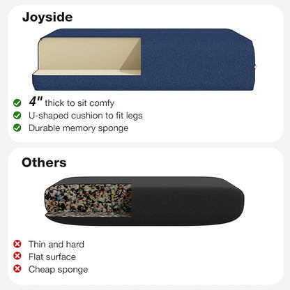 Joyside Outdoor Chair Cushions Set, 22x25/22x24 Inch Patio Furniture Deep Seat Cushions, Water Resistant & Thick Cushion, Outdoor Replacement Cushions for Seat and Sofa (Blue, 4 Set)