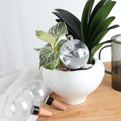 4 Pack Plant Watering Globes with Covers 17oz Self Watering Planter Insert, Plastic Water Bulbs, Indoor/Outdoor Plant Watering Devices for Automatic Drip Irrigation