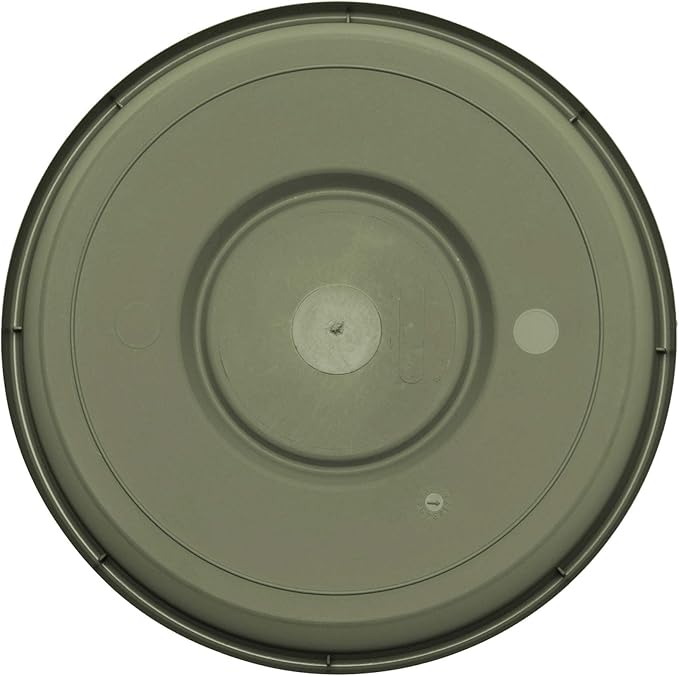 Bloem Terra Resin Saucer Tray: 11.25" Bottom Width - Matte, Durable, Ribbed Bottom, Indoor and Outdoor, Fits 14" Terra Pots, Living Green