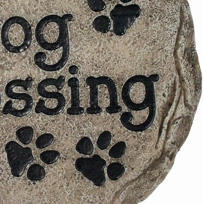 Spoontiques - Garden Décor - Dog Crossing Stepping Stone - Decorative Stone for Garden