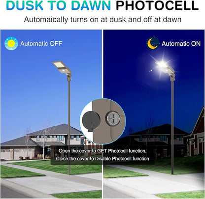 LED Parking Lot Light with Slip Fitter, UL DLC Listed, 5000K Shoebox Pole Light, IP65 Waterproof Commercial Street Area Lighting for Roadway/Driveway/Yard(200W,100-277V)