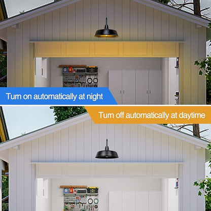 21 inch Barn Lights Outdoor Gooseneck Lighting, Dusk to Dawn Black Exterior Barn Lights, Farmhouse Wall Lighting Fixtures with Sensor for Porch Garage (1, 21" Diameter)