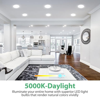 18 Pack BR30 LED Recessed Light Bulb, Dimmable Indoor Flood Light Bulbs CRI80 7W Equivalent 65W 5000K Daylight 650 Lumens, 15000 Lifetime Hours E26 Base LED Can Light Bulb, Flicker-Free