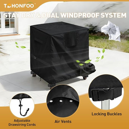 Outdoor Prep Table Cover, 600D Waterproof Patio BBQ Table Cover, Suitable for Outdoor Dining Table, Stainless Steel Metal Grill Table, BBQ Grill Cart, 36" x 24" x 35"