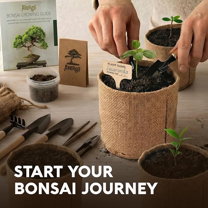 Bonsai Tree Kit Deluxe - 5X Unique Japanese Bonzai Trees | Complete Indoor Bonsai Starter Kits for Growing Trees – DIY Gardening Gifts for Mother, Women & Men, for Father's Day