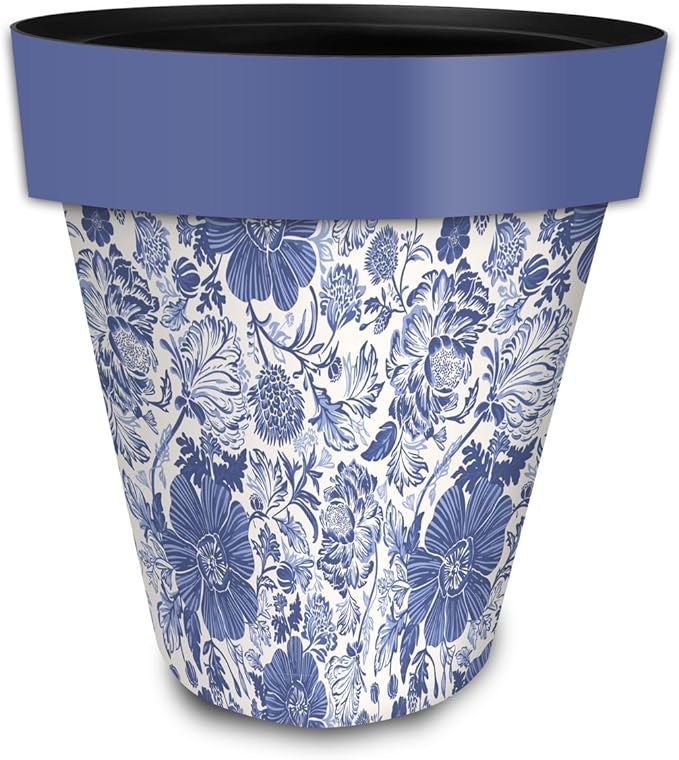 Briarwood Lane Blue and White Floral Large Planter