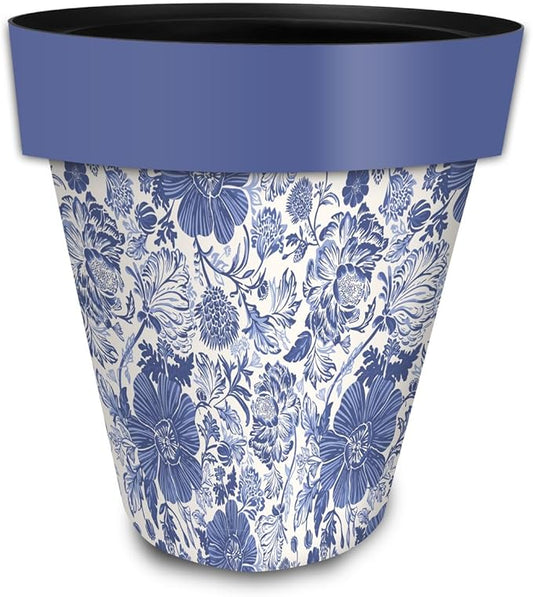 Briarwood Lane Blue and White Floral Large Planter