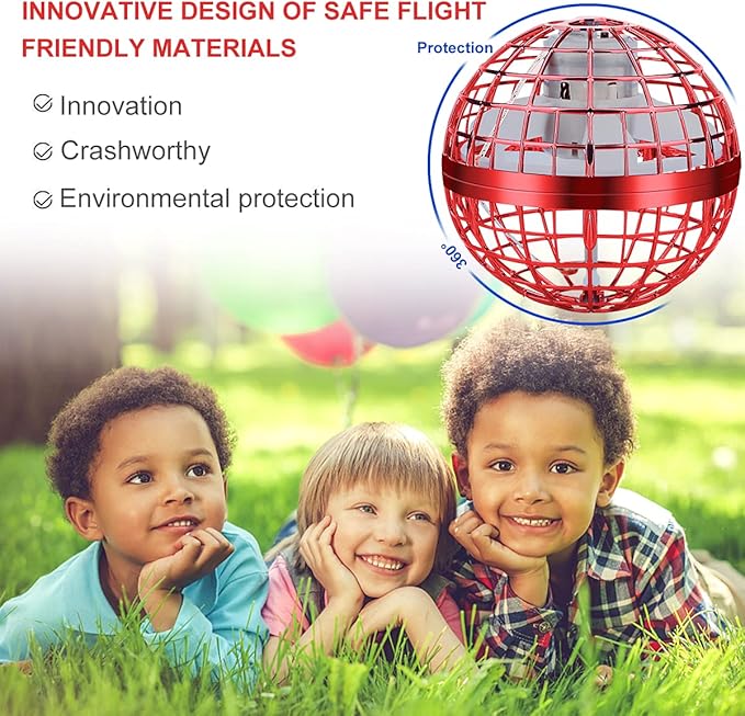 Flying Orb Ball Toy,Boomerang Ball, Hover Hand Mini Drone Cosmic Globe, Fly Spinners for Kids Adults Indoor Outdoor Toys, Cool LED Lights Toys for 6 7 8 9 10+ Years Old Boys Girls Gift