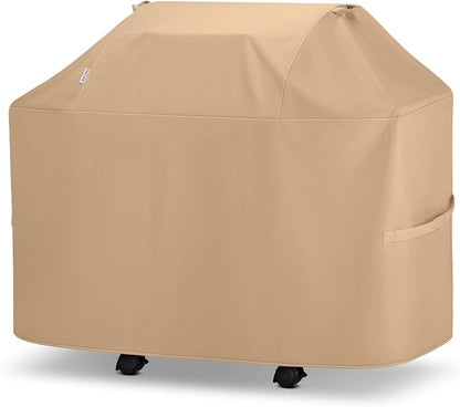 Unicook 52 Inch Grill Cover for Outdoor Grill, Heavy Duty Waterproof BBQ Cover Compatible with Char-Broil Nexgrill and Weber Spirit 2-3 Burner Gas Grills, All Weather Protection, Light Brown