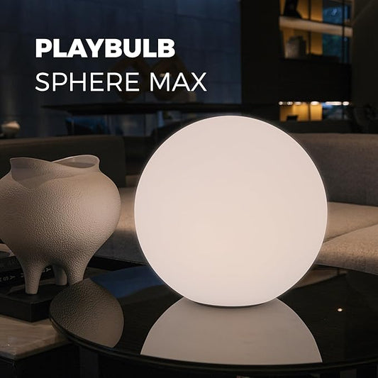 MIPOW x PLAYBULB 12-inch Rechargeable LED Ball Light, RGB Color-Changing Globe Orb Lamp, Home Kids Room Bedroom Bar Pool Party Dimmable Sphere Nightlight Relax Mood Lighting Decoration, Easter Gift