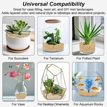 Succulent and Cactus Gravel Pebbles,Landscaping Pebbles,River Rocks,Garden Landscaping Stones,Gravel Filler for Home Decoration Flower Bed Fish Tank Plants Vases Succulents (Beige, 1 Pound)