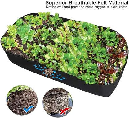Feitore Fabric Raised Garden Bed, 2ft x 4ft Garden Grow Bags Planting Bed Rectangle Garden Containers for Vegetables Plants Flowers Outdoor
