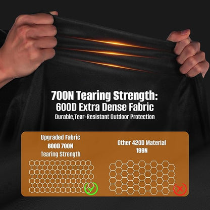 42"L x 42"W x 28"H Patio Table Cover, 42 Inch Square Patio Table Cover for Outdoor Furniture Waterproof, Heavy Duty Protective Covers Fit Square Tabletop, Windproof Buckle Straps, 600D Oxford