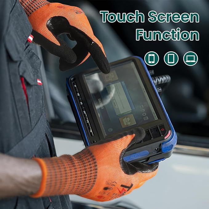 2 Pairs Highest Level Cut Resistant Gloves, ANSI A9 Cut Proof Work for Men & Women, Heavy Duty Touch-Screen Compatible, Durable for Fishing, XL