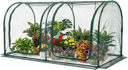 Crop Cage for Garden,98"x49"x49" Tunnel Plant Netting Cover with Zipper,Garden Bed Cover for Protection for Vegetables Fruits,Garden Cage for Plant and Animal