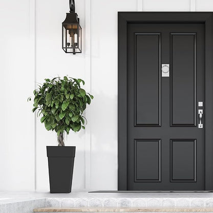 Bloem Finley Tall Tapered Square Planter 25" Black