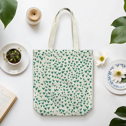 itgowisa Canvas Tote Bag for Women, Tote Bag with Zipper Inner Pocket, Zippered Canvas Bag for Shopping Work Grocery Everyday