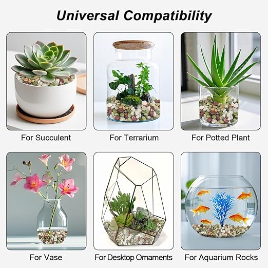 Landscaping Pebbles,River Rocks,Decorative Ornamental Pebbles,Garden Landscaping Stones,Gravel Filler for Home Decoration Flower Bed Fish Tank Plants