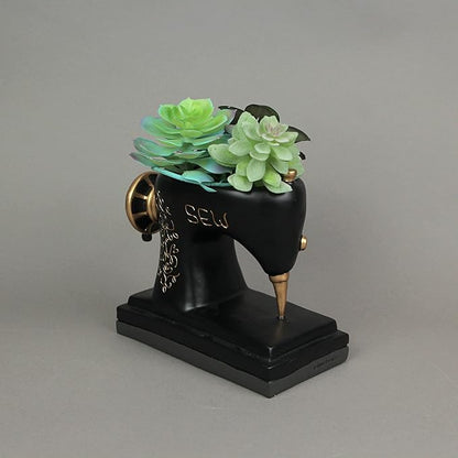 Allen Designs Vintage Stitch Resin Baby Sewing Machine Mini Succulent Planter Flower Pot Decor