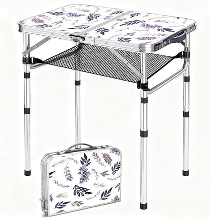 Folding TV Trays Foldable Dinner Tray Table Adjustable Height Food Snack Eating Couch Side Table Sturdy Aluminum Portable Sofa Tray End Table for Outdoor Indoor Camp Pinic Bed Couch Living Room