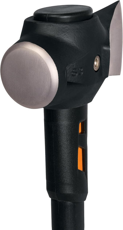Fiskars Pro IsoCore Splitting Maul and Stainless Steel Axe, Wood Splitting Maul, IsoCore Shock Reduction & Forged Steel Head, 6 lb, 36”, Black/Orange