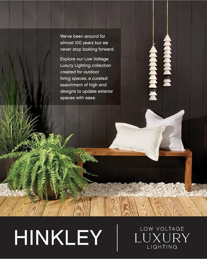 Hinkley Republic Medium Pier Mount Outdoor Lantern - Low Voltage, LED Included, Composite, Clear Seedy Glass Panes, Anti-Fading Finish - Oil Rubbed Bronze Finish
