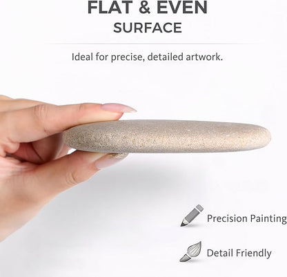 ROCART 24 PCS Extra Large 4.15-5.30" Smooth Natural River Rocks for Painting, Flat Painting Rocks & Craft Stones for Arts, DIY Projects & Creative Studios