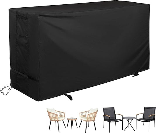 Patio Bistro Set Cover for 3 Piece Patio Set, Patio Table and Chairs Cover for 3 Pieces Patio Furniture Set/Balcony Furniture Set