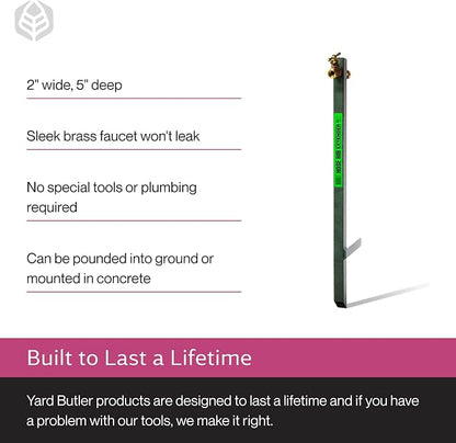 Yard Butler IHBE-6 Garden Hose Bib Extender - Durable Hose Stand for Keeping It Elevated - Convenient Garden Accessory - Rust-Resistant - Anti-Kink Design - Easy Installation
