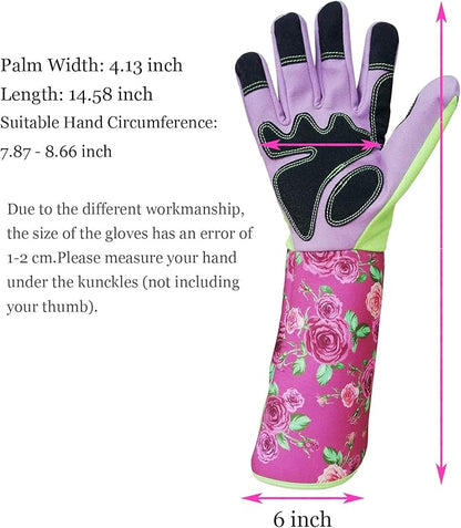Ruibo Rose Pruning Gardening Gloves Thorn Proof/Puncture Resistant Long Garden Gloves Protect Hands and Arms for Women