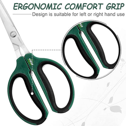 Hydroponic 2-Pack Bonsai Scissors and Plant Trimming Shears Set - Stainless Steel Pruning Shears for Indoor Gardening, Succulent Harvest, and Precision Plant Care
